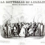 Frontespizio dello spartito per canto e pianoforte de La battaglia di Legnano di Giuseppe Verdi, 1850 (Fondazione Istituto nazionale di studi verdiani)